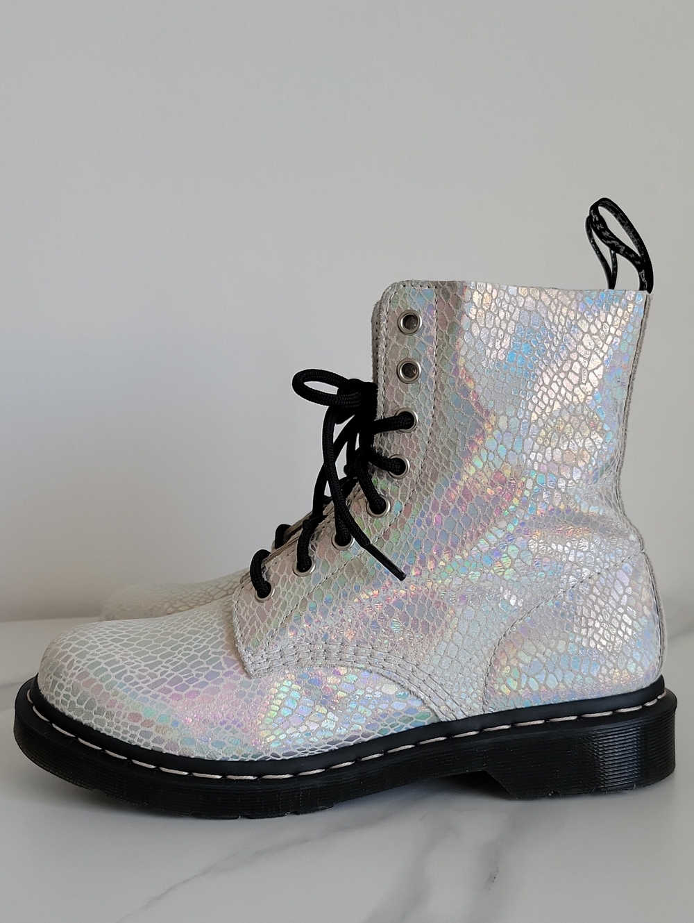 Dr. Martens 1460 Pascal Snake Metallic / Iridescent Holographic Leather Boots
